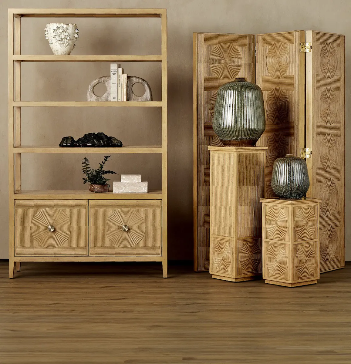 Currey and Company 3000-0267 Santos Sea Sand Accent Table Currey and Company 3000-0267 Santos Sea Sand Accent Table