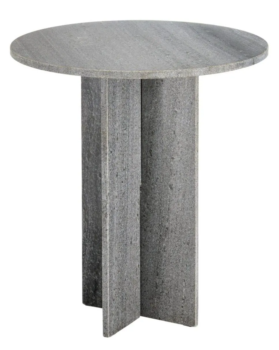 Currey and Company 3000-0221 Harmon Gray Marble Accent Table