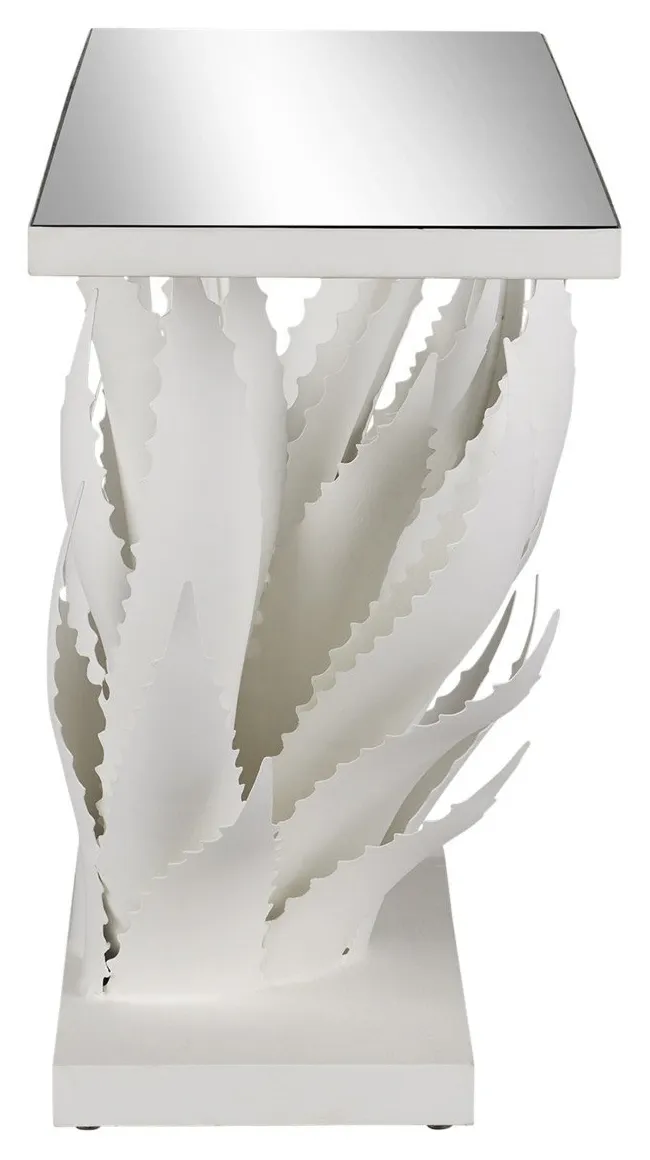 Currey and Company 4000-0168 Agave White Console Table Currey and Company 4000-0168 Agave White Console Table