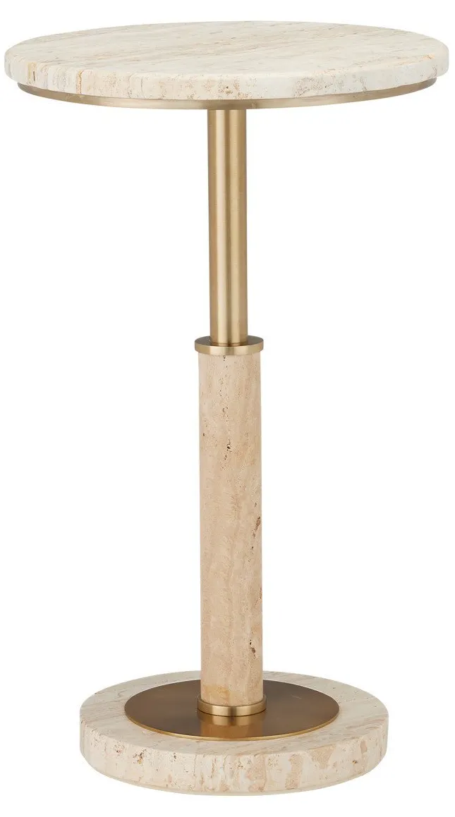 Currey and Company 4000-0183 Miles Travertine Accent Table Currey and Company 4000-0183 Miles Travertine Accent Table