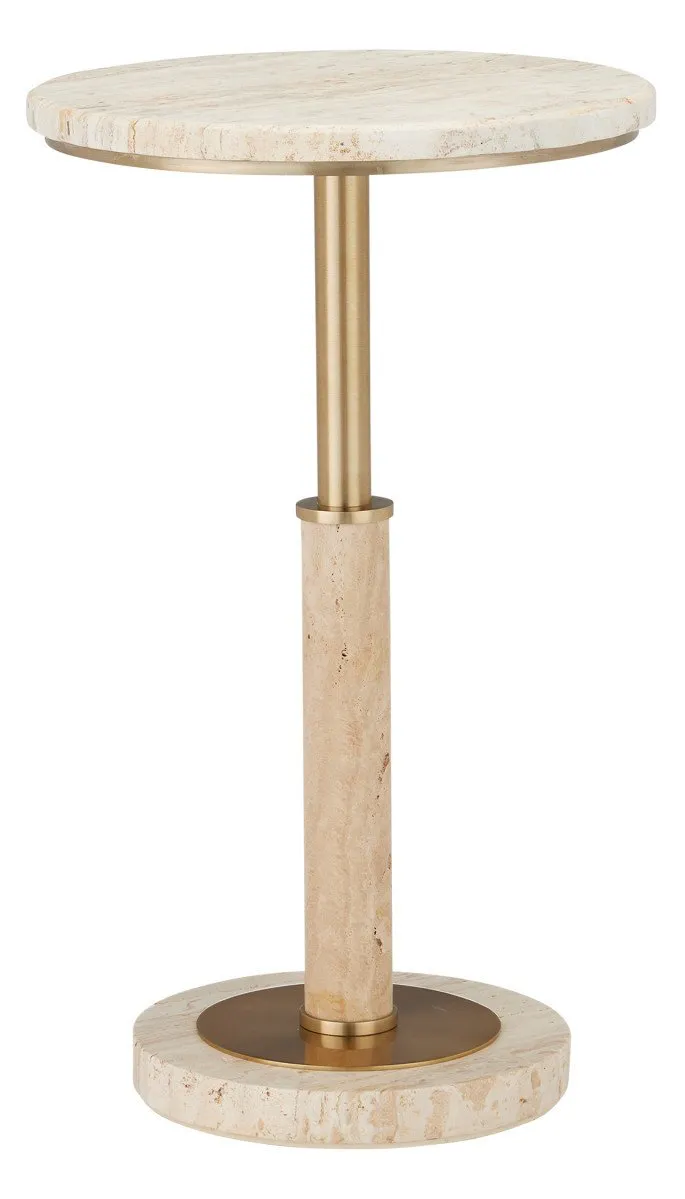 Currey and Company 4000-0183 Miles Travertine Accent Table Currey and Company 4000-0183 Miles Travertine Accent Table