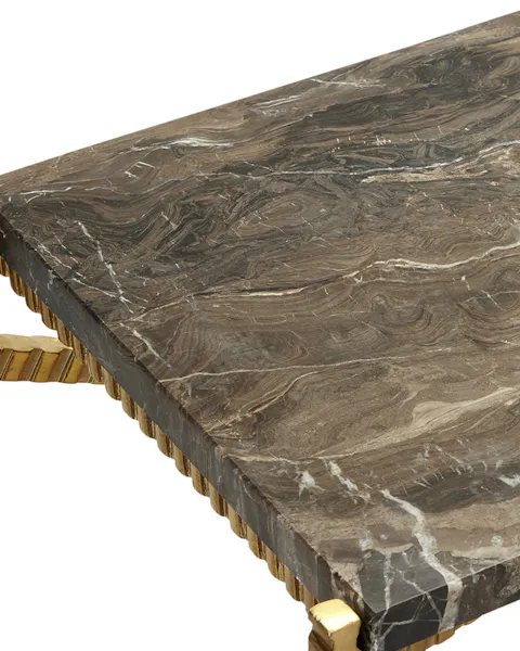 Currey and Company 4000-0173 Flying Marble Gold Console Table Currey and Company 4000-0173 Flying Marble Gold Console Table