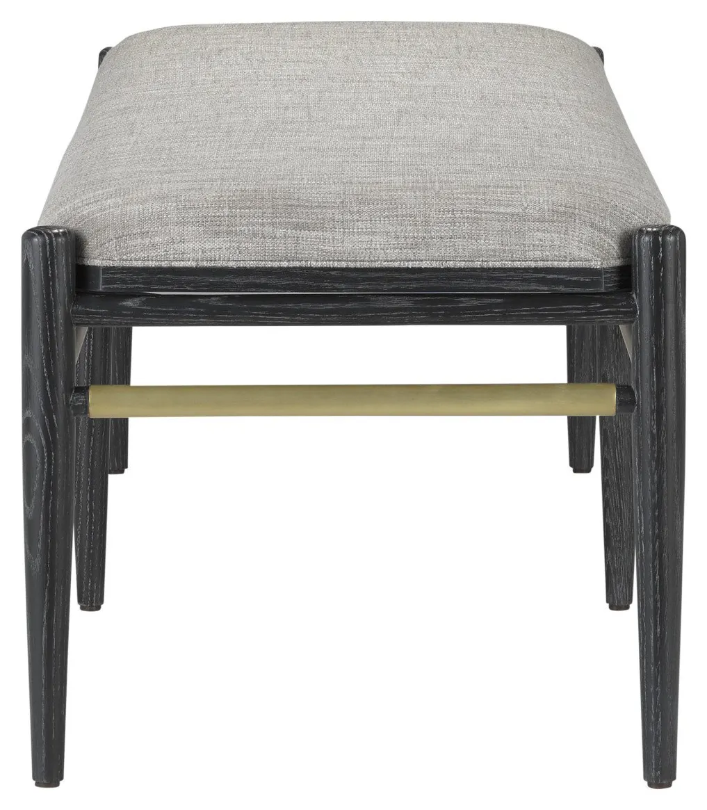 Currey and Company 7000-0312 Visby Black Bench Arita Smoke Currey and Company 7000-0312 Visby Black Bench Arita Smoke