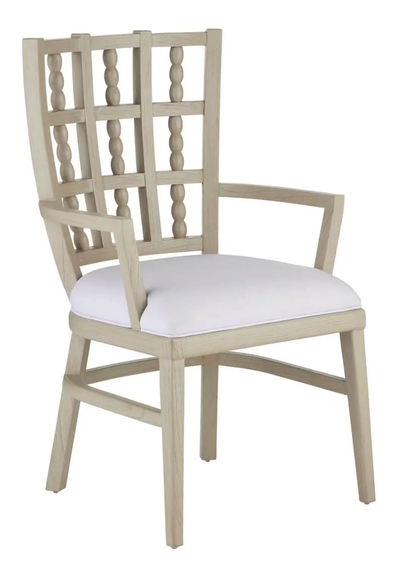 Currey and Company 7000-0711 Norene Gray Armchair Muslin