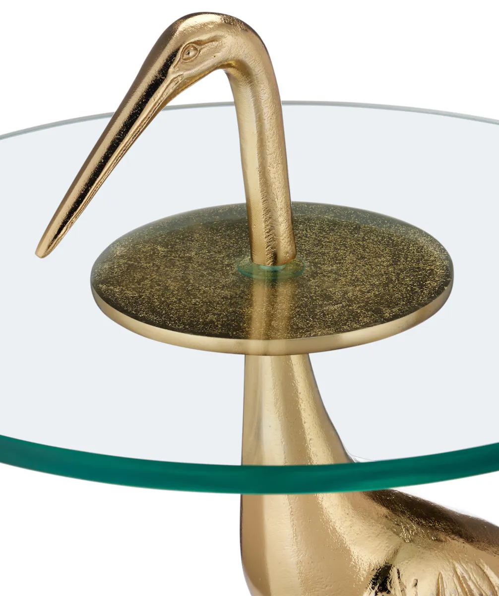 Currey and Company 4000-0194 Crane Brass Accent Table Currey and Company 4000-0194 Crane Brass Accent Table