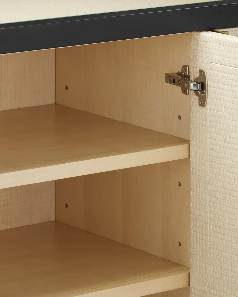 Currey and Company 3000-0300 Deanna Raffia Credenza Currey and Company 3000-0300 Deanna Raffia Credenza
