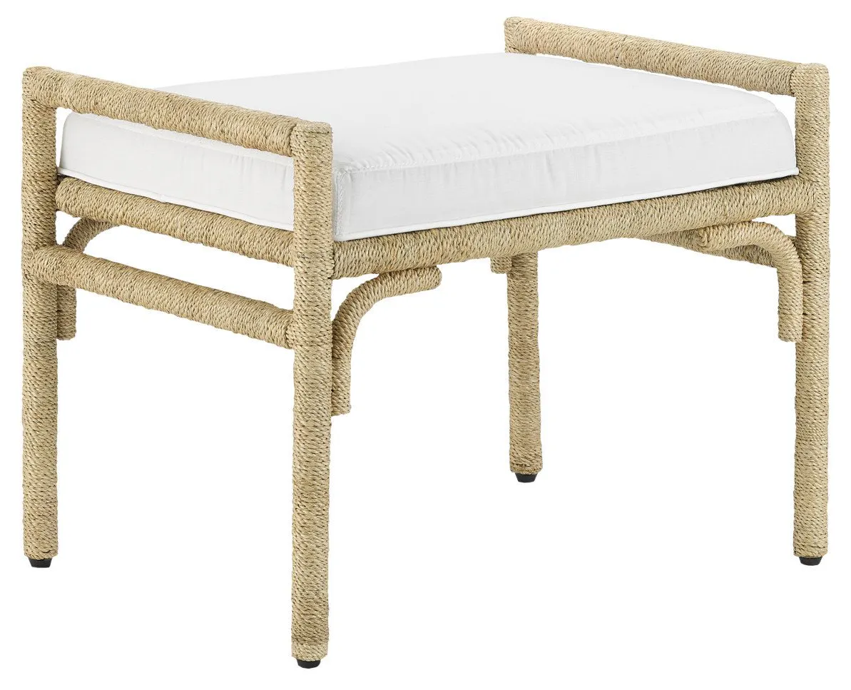 Currey and Company 7000-1161 Olisa Natural Ottoman Muslin Currey and Company 7000-1161 Olisa Natural Ottoman Muslin