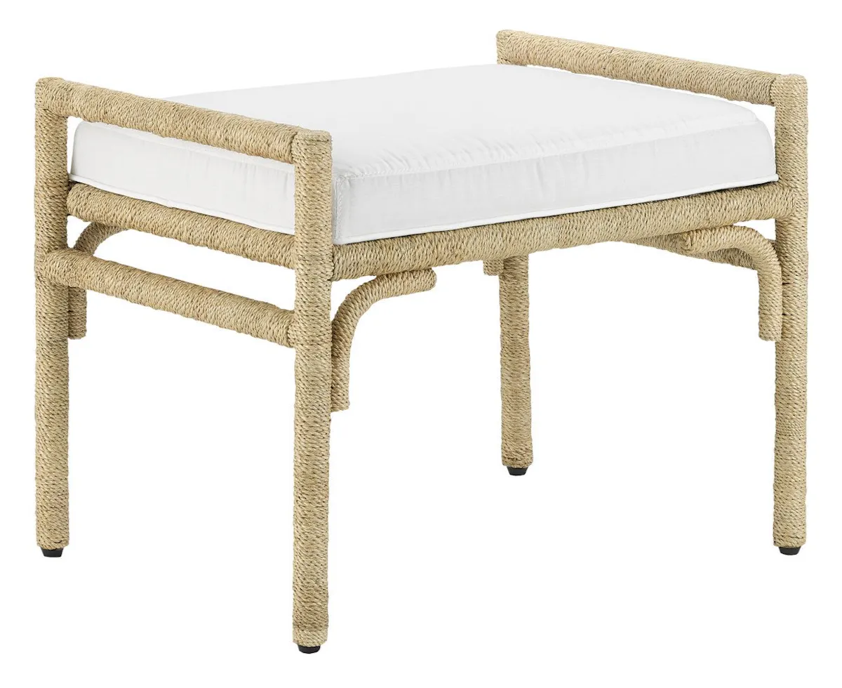Currey and Company 7000-1161 Olisa Natural Ottoman Muslin Currey and Company 7000-1161 Olisa Natural Ottoman Muslin
