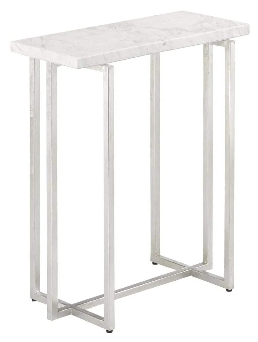 Currey and Company 4000-0070 Cora White Marble Accent Table