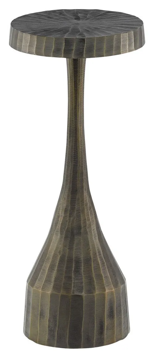 Currey and Company 4000-0015 Luca Brass Drinks Table Currey and Company 4000-0015 Luca Brass Drinks Table