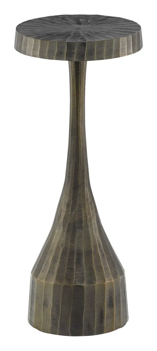 Currey and Company 4000-0015 Luca Brass Drinks Table Currey and Company 4000-0015 Luca Brass Drinks Table