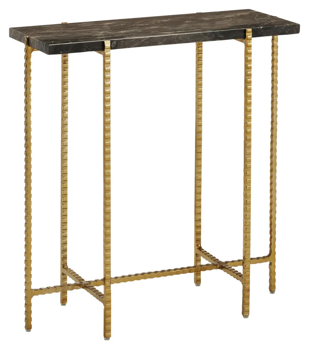 Currey and Company 4000-0172 Flying Marble Gold Side Table Currey and Company 4000-0172 Flying Marble Gold Side Table