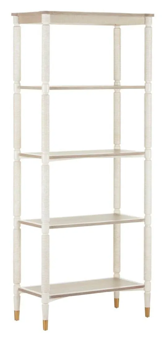Currey and Company 3000-0203 Aster White Etagere