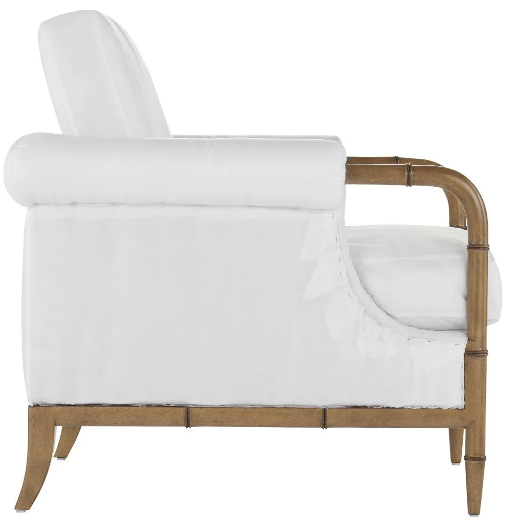 Currey and Company 7000-0601 Merle Walnut Armchair Muslin Currey and Company 7000-0601 Merle Walnut Armchair Muslin