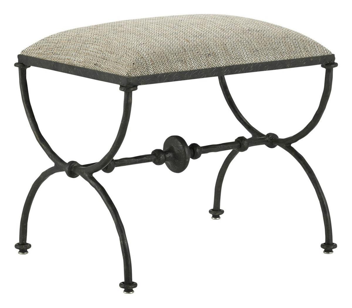 Currey and Company 7000-0992 Agora Bronze Ottoman Calcutta Peppercorn Currey and Company 7000-0992 Agora Bronze Ottoman Calcutta Peppercorn