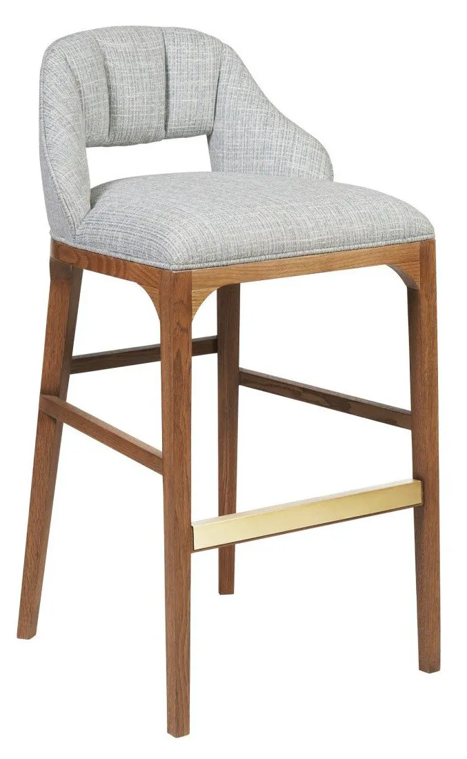 Currey and Company 7000-0832 Inga Bar Stool Greenlight Powder