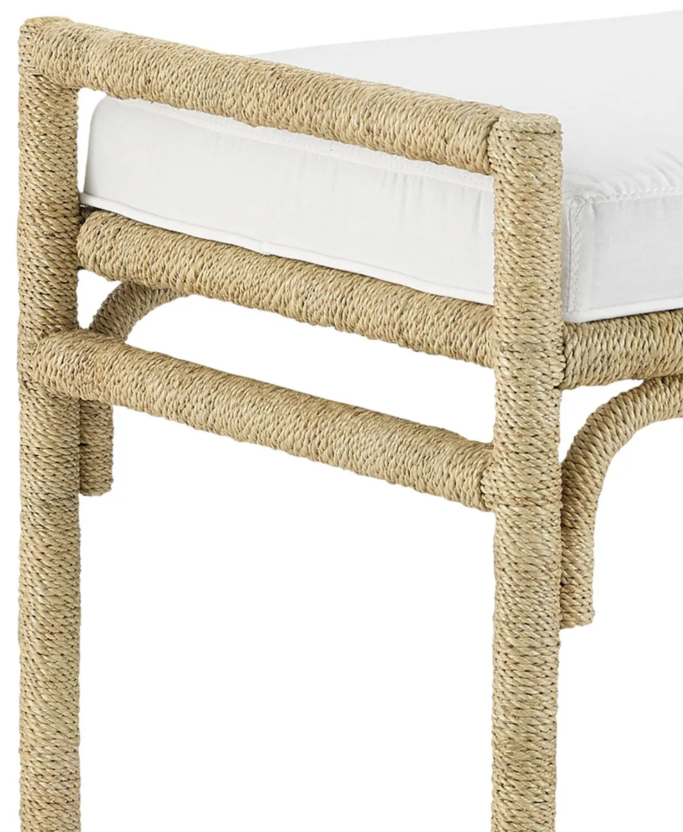 Currey and Company 7000-1161 Olisa Natural Ottoman Muslin Currey and Company 7000-1161 Olisa Natural Ottoman Muslin
