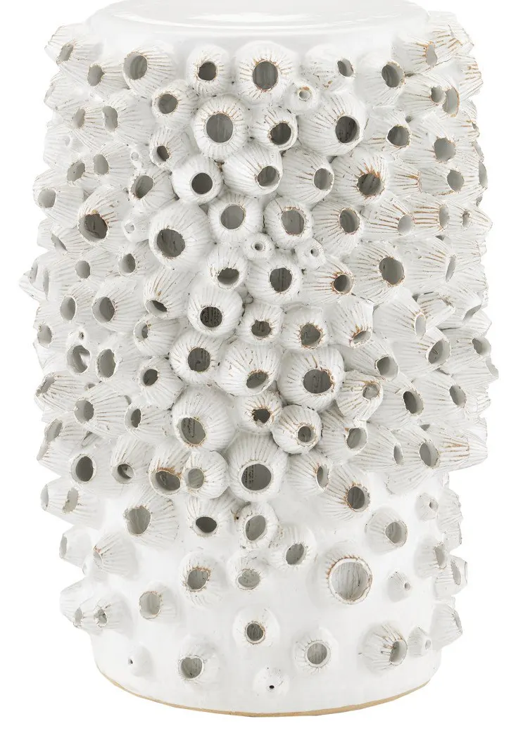 Currey and Company 2000-0033 Barnacle White Accent Table Currey and Company 2000-0033 Barnacle White Accent Table