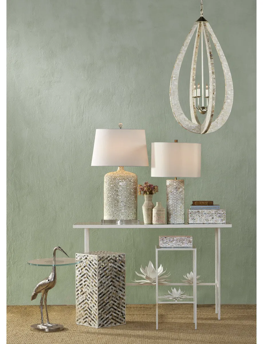 Currey and Company 4000-0194 Crane Brass Accent Table Currey and Company 4000-0194 Crane Brass Accent Table