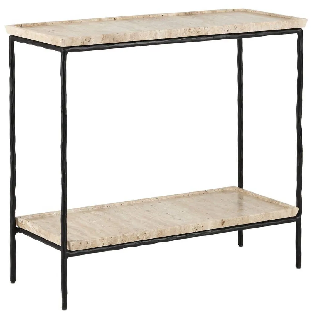 Currey and Company 4000-0136 Boyles Travertine Side Table Currey and Company 4000-0136 Boyles Travertine Side Table