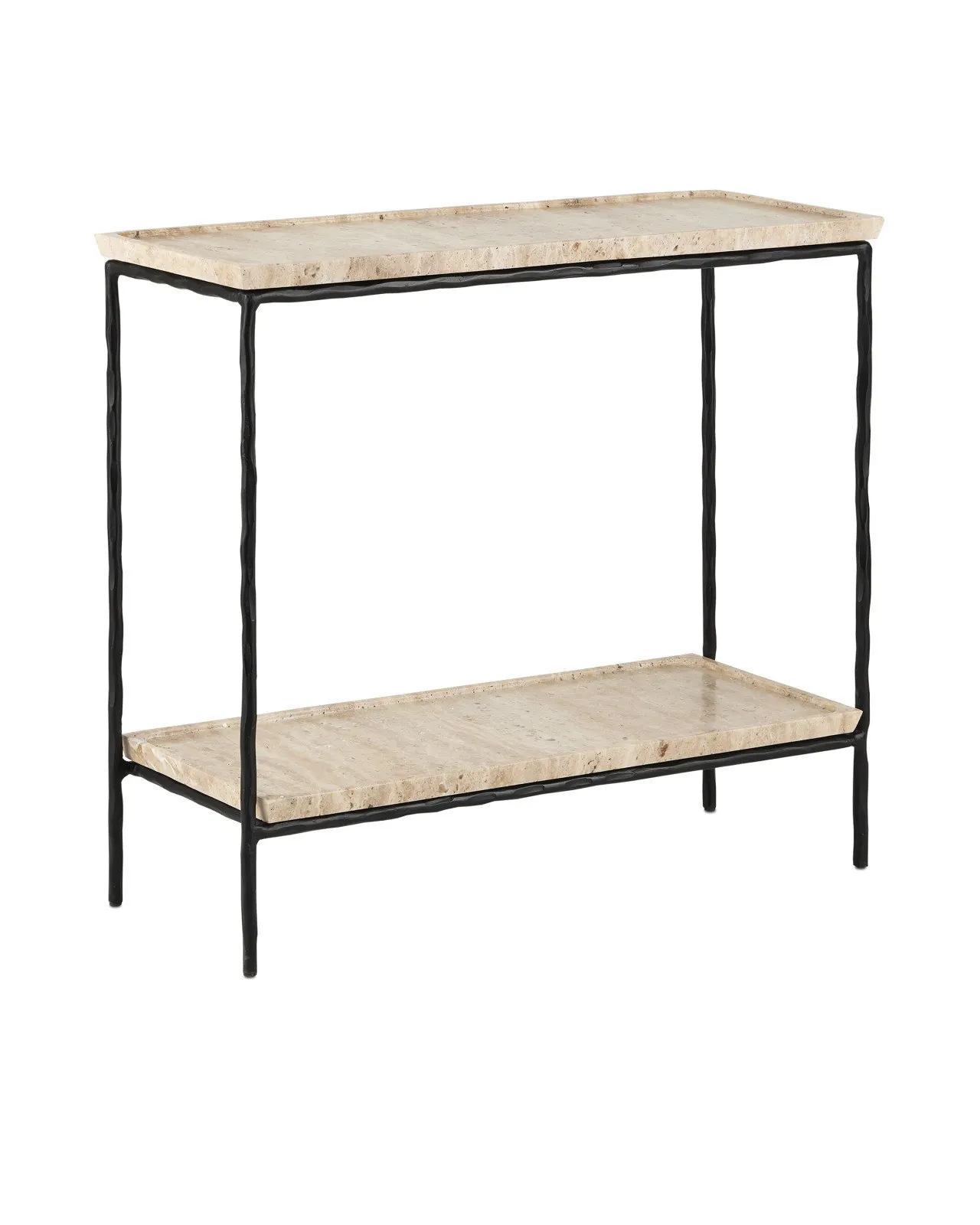 Currey and Company 4000-0136 Boyles Travertine Side Table
