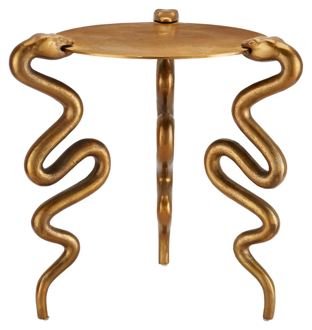 Currey and Company 4000-0140 Serpent Brass Accent Table Currey and Company 4000-0140 Serpent Brass Accent Table