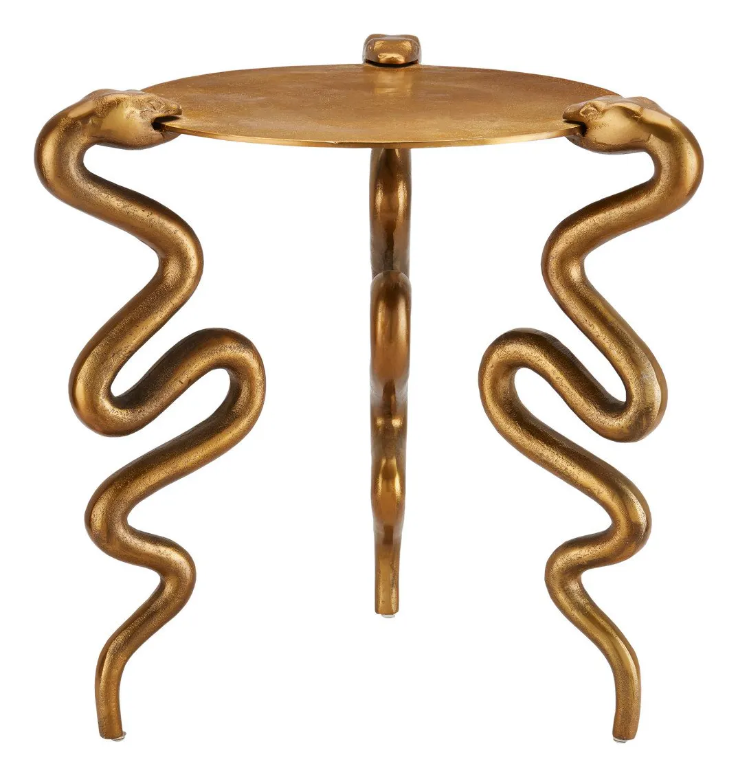 Currey and Company 4000-0140 Serpent Brass Accent Table Currey and Company 4000-0140 Serpent Brass Accent Table