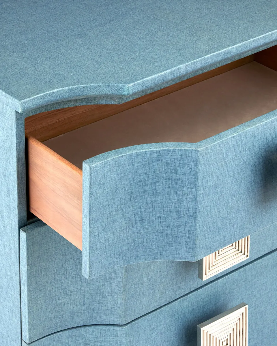 Currey and Company 3000-0282 Maya Blue Chest Currey and Company 3000-0282 Maya Blue Chest