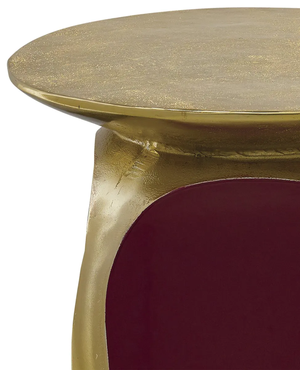 Currey and Company 4000-0057 Malmo Red & Gold Accent Table Currey and Company 4000-0057 Malmo Red & Gold Accent Table