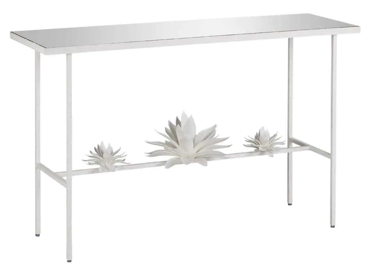Currey and Company 4000-0167 Sisalana White Console Table