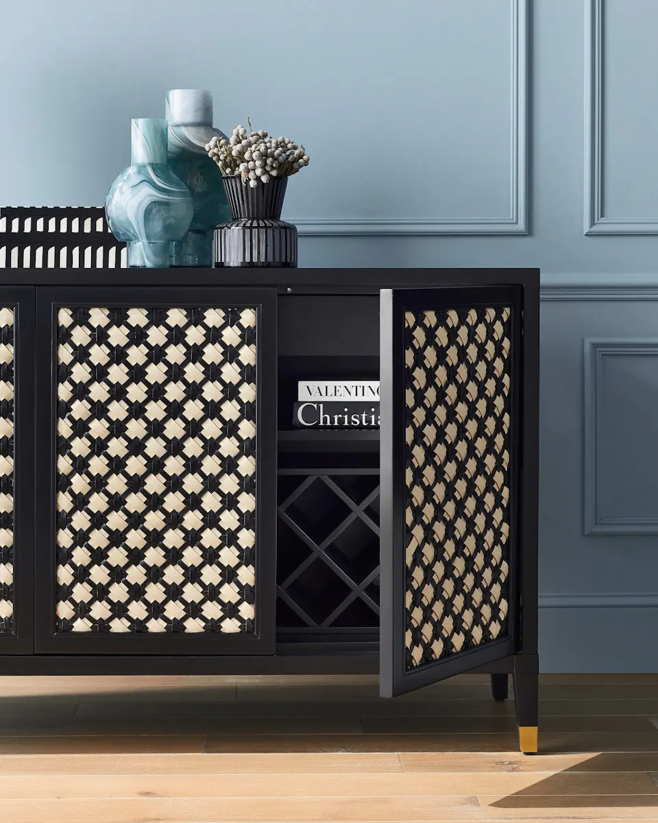 Currey and Company 3000-0178 Bramford Black Cabinet Currey and Company 3000-0178 Bramford Black Cabinet