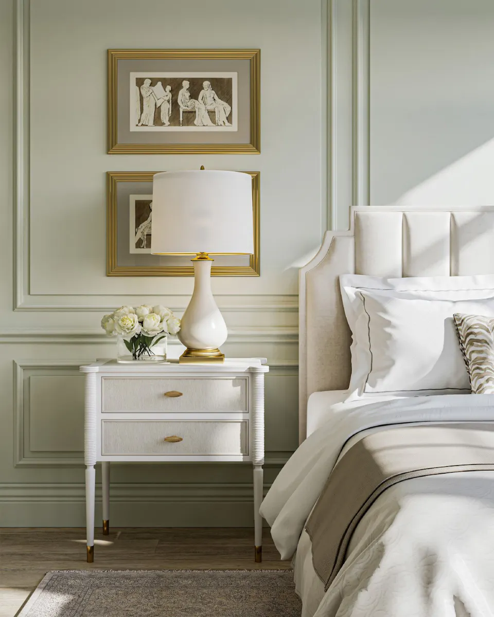 Currey and Company 3000-0191 Aster White Nightstand Currey and Company 3000-0191 Aster White Nightstand