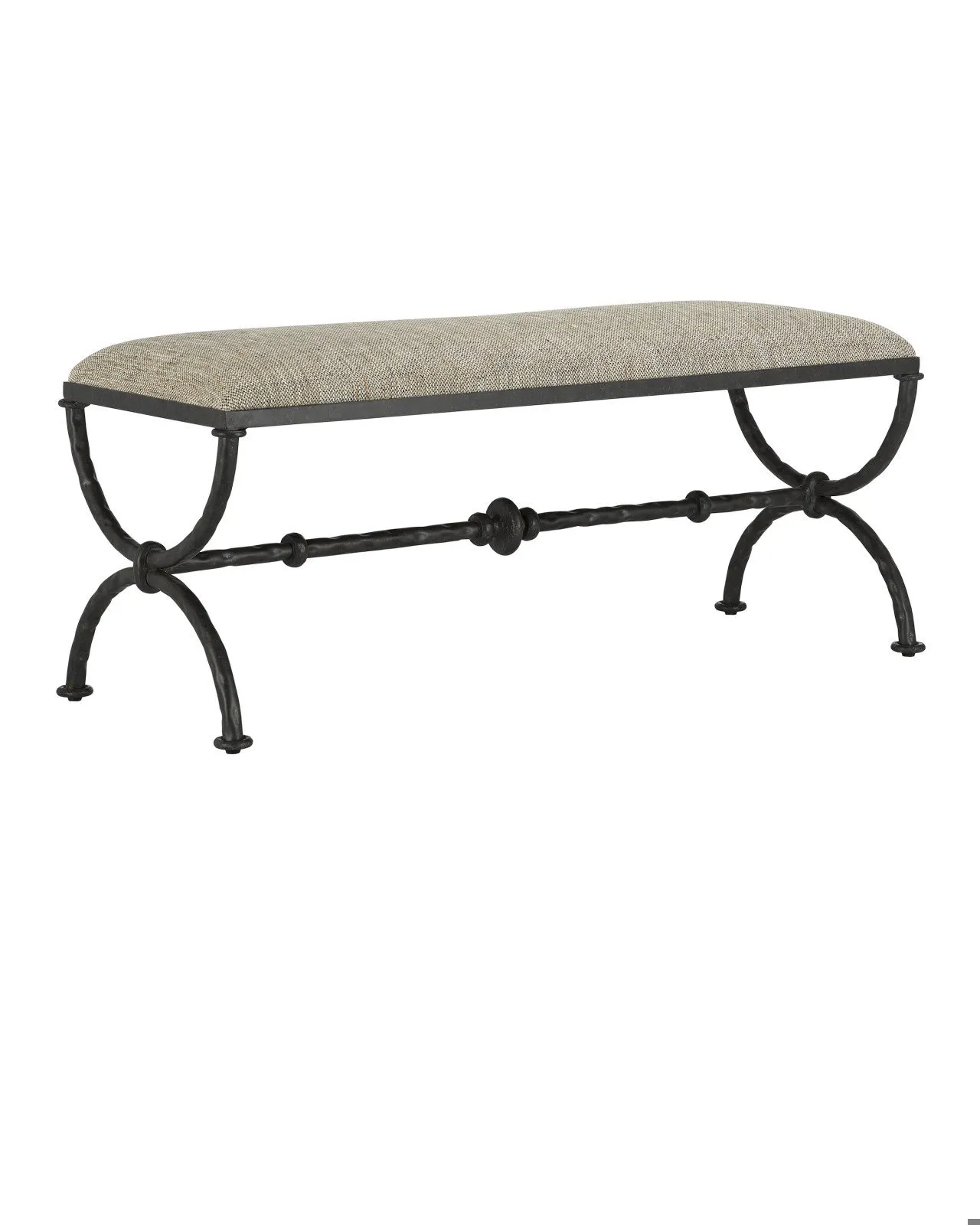 Currey and Company 7000-0802 Agora Bronze Bench Calcutta Peppercorn Currey and Company 7000-0802 Agora Bronze Bench Calcutta Peppercorn