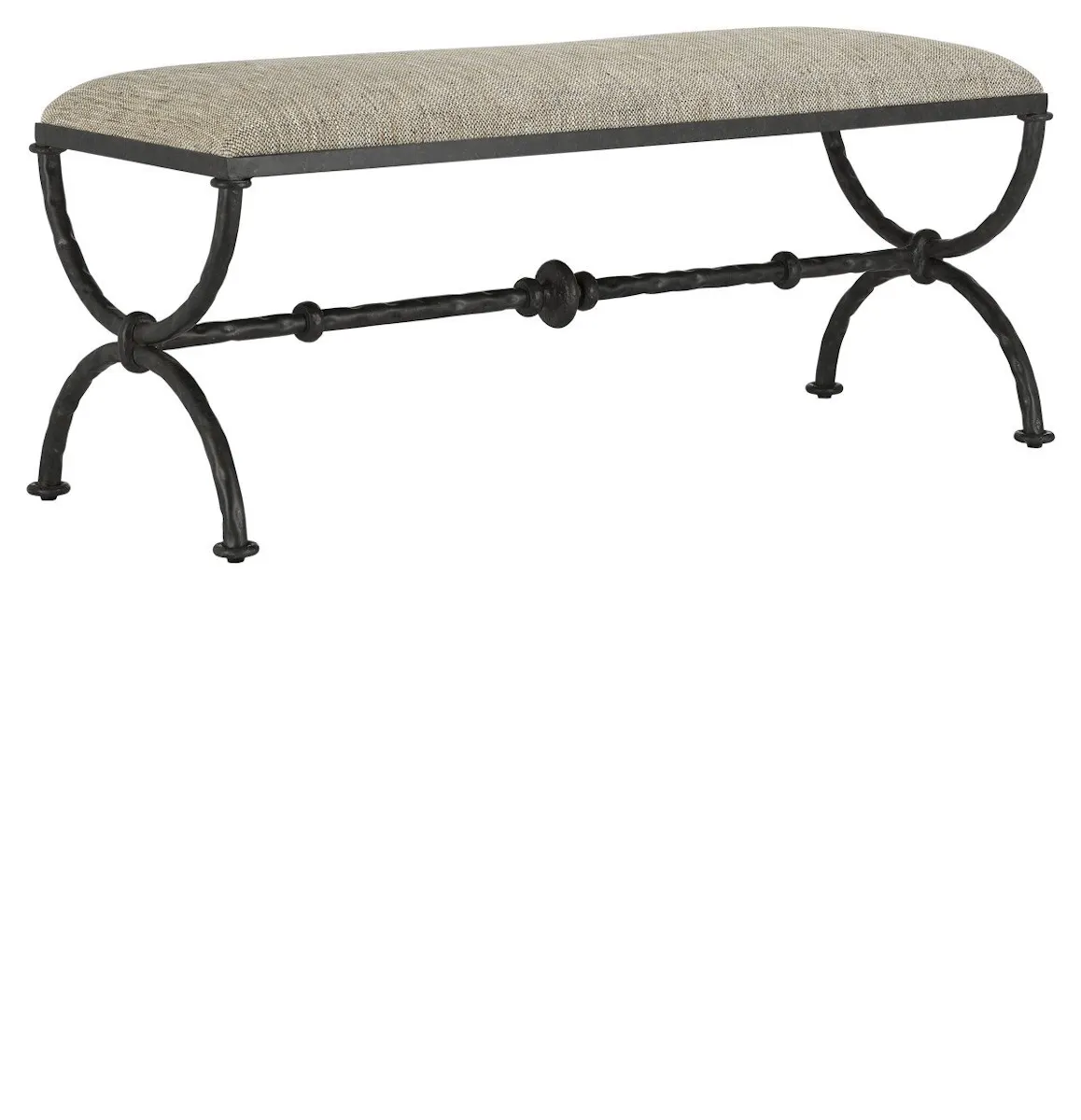 Currey and Company 7000-0802 Agora Bronze Bench Calcutta Peppercorn Currey and Company 7000-0802 Agora Bronze Bench Calcutta Peppercorn