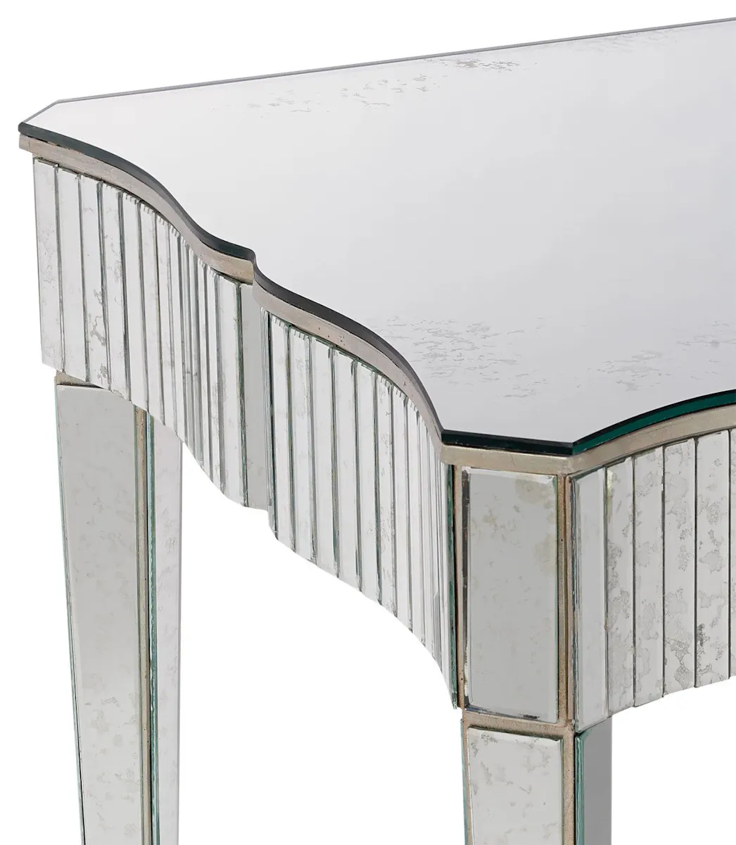 Currey and Company 4004 Gilda Silver Vanity Table Currey and Company 4004 Gilda Silver Vanity Table