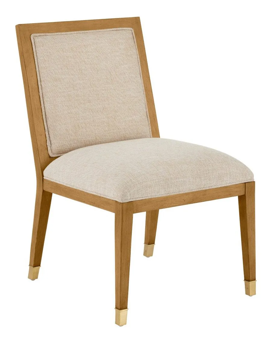 Currey and Company 7000-0882 Santos Sea Sand Side Chair, Liller Malt