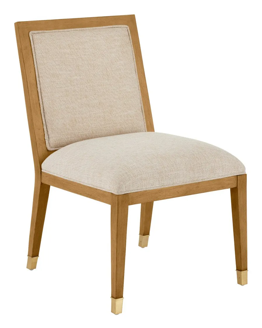 Currey and Company 7000-0882 Santos Sea Sand Side Chair, Liller Malt Currey and Company 7000-0882 Santos Sea Sand Side Chair, Liller Malt