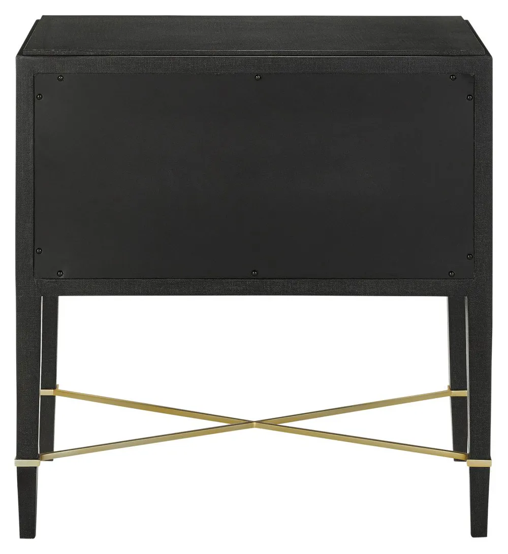 Currey and Company 3000-0036 Verona Black Nightstand Currey and Company 3000-0036 Verona Black Nightstand