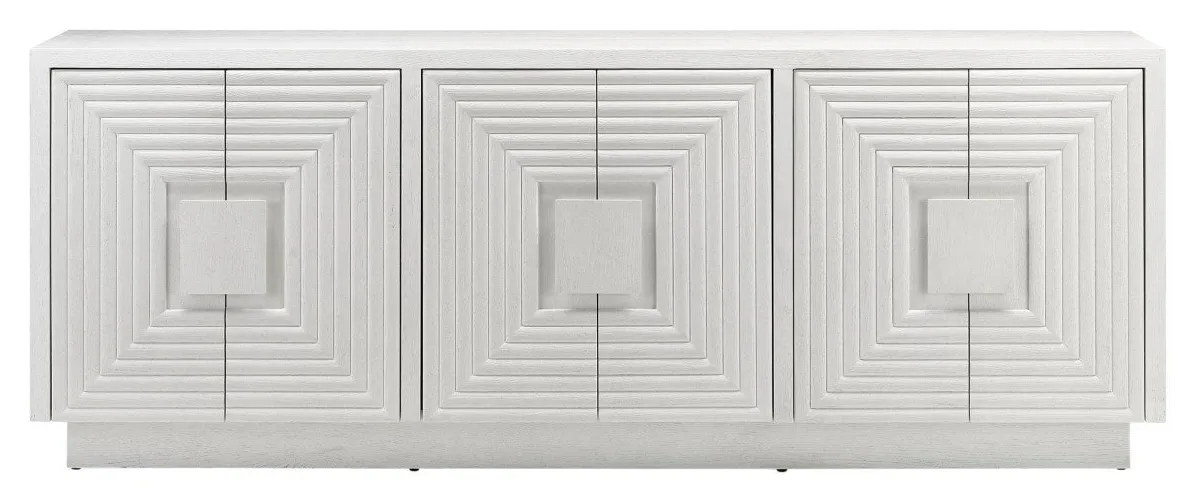 Currey and Company 3000-0152 Morombe White Credenza Currey and Company 3000-0152 Morombe White Credenza