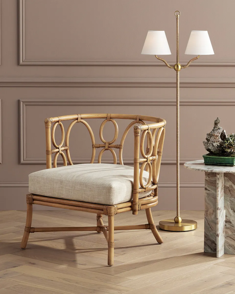 Currey and Company 7000-0582 Tegal Natural Chair, Finn Natural Currey and Company 7000-0582 Tegal Natural Chair, Finn Natural
