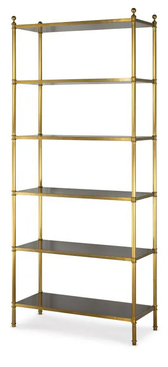 Highland House HH26-176-AS Harcourt Etagere with Walnut Shelves Highland House HH26-176-AS Harcourt Etagere with Walnut Shelves