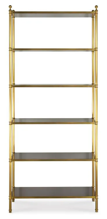 Highland House HH26-176-AS Harcourt Etagere with Walnut Shelves Highland House HH26-176-AS Harcourt Etagere with Walnut Shelves