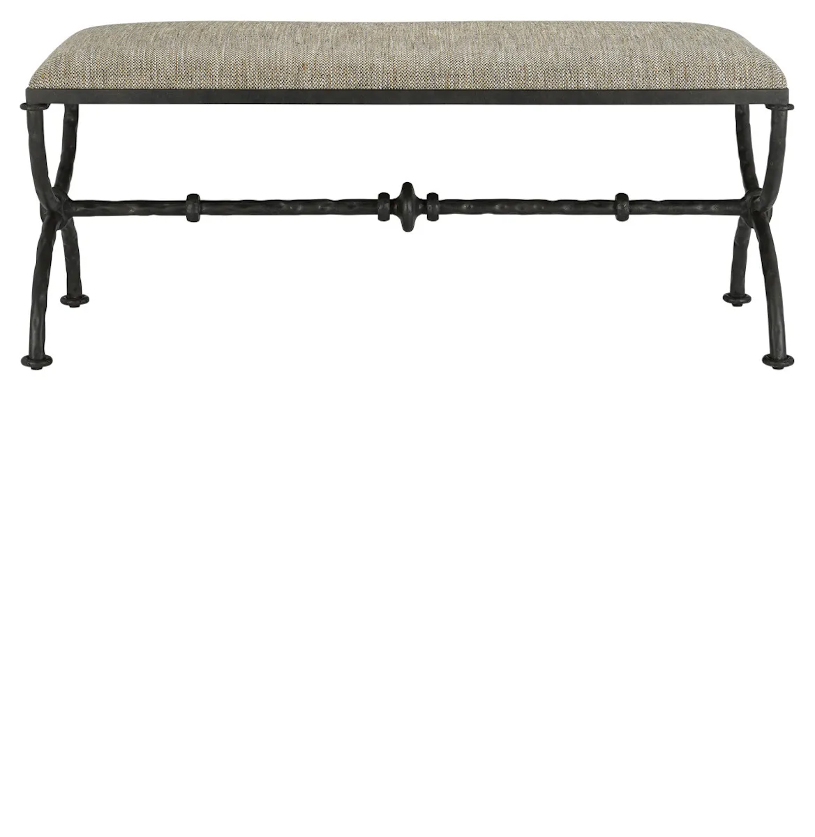 Currey and Company 7000-0802 Agora Bronze Bench Calcutta Peppercorn Currey and Company 7000-0802 Agora Bronze Bench Calcutta Peppercorn