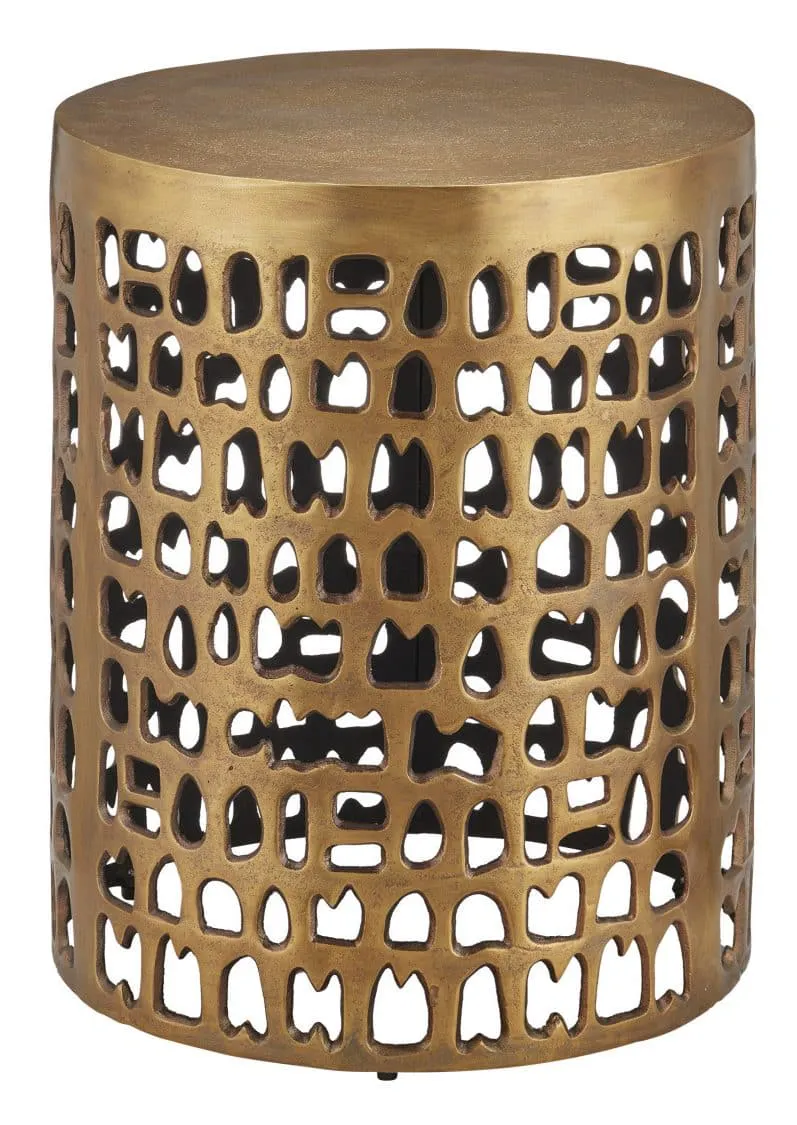 Currey and Company 4000-0011 Alvar Gold Accent Table