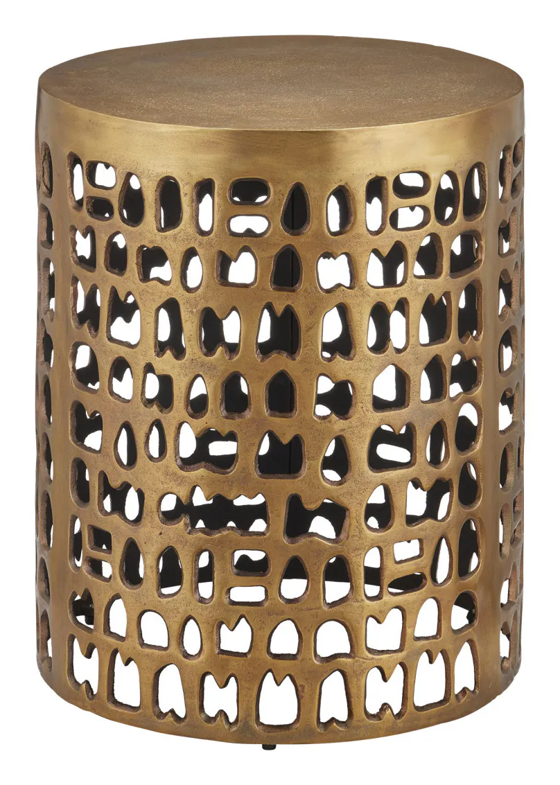 Currey and Company 4000-0011 Alvar Gold Accent Table Currey and Company 4000-0011 Alvar Gold Accent Table