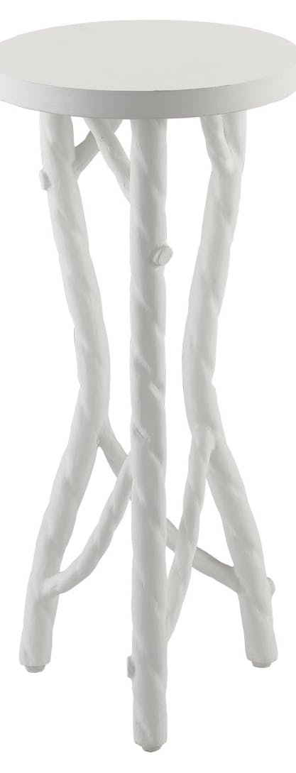 Currey and Company 4000-0097 Acero White Drinks Table Currey and Company 4000-0097 Acero White Drinks Table