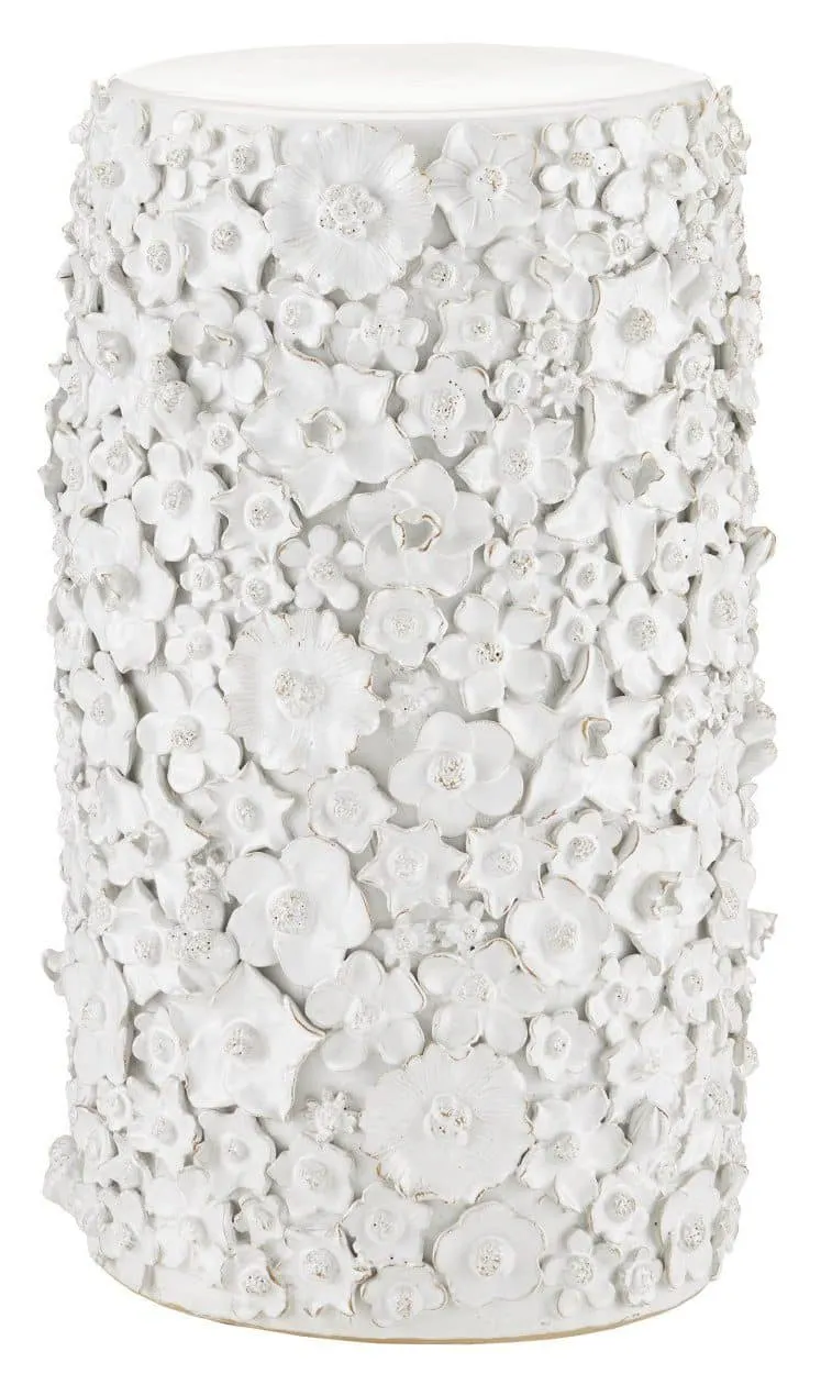 Currey and Company 2000-0038 Jessamine White Accent Table