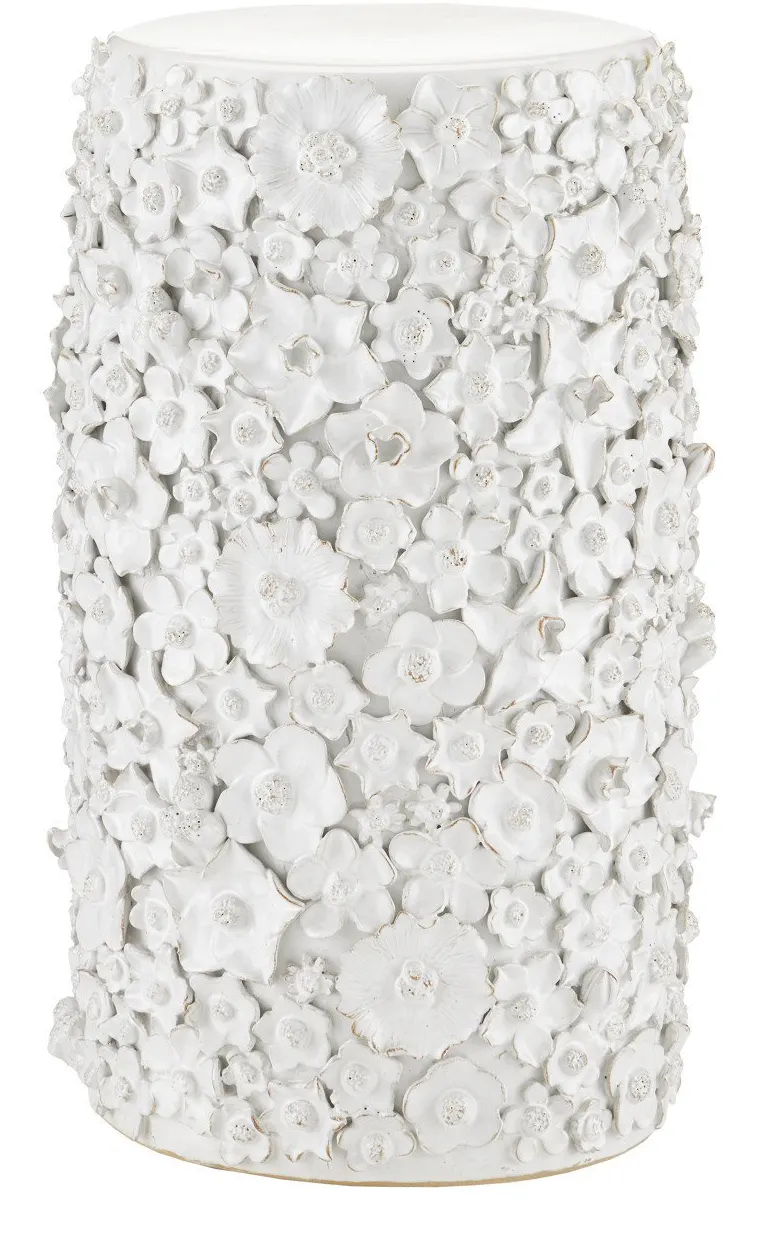Currey and Company 2000-0038 Jessamine White Accent Table Currey and Company 2000-0038 Jessamine White Accent Table