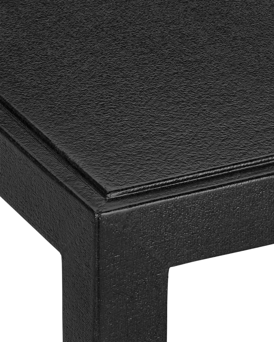 Currey and Company 3000-0296 Verona Black Linen End Table Currey and Company 3000-0296 Verona Black Linen End Table