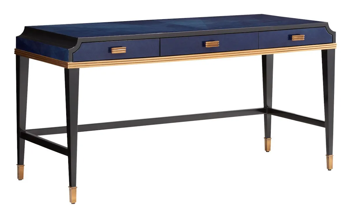 Currey and Company 3000-0208 Kallista Large Blue Desk Currey and Company 3000-0208 Kallista Large Blue Desk